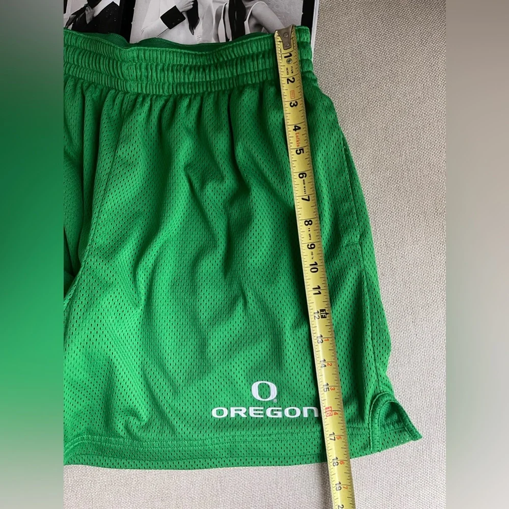 Men’s Nike College Dri-FIT Shorts Oregon Knit Mesh In Apple Green/White Size XXL